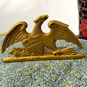 . Vintage Brass Bookends by Virginia Metalcrafters 1952 Spread Eagle Fed…